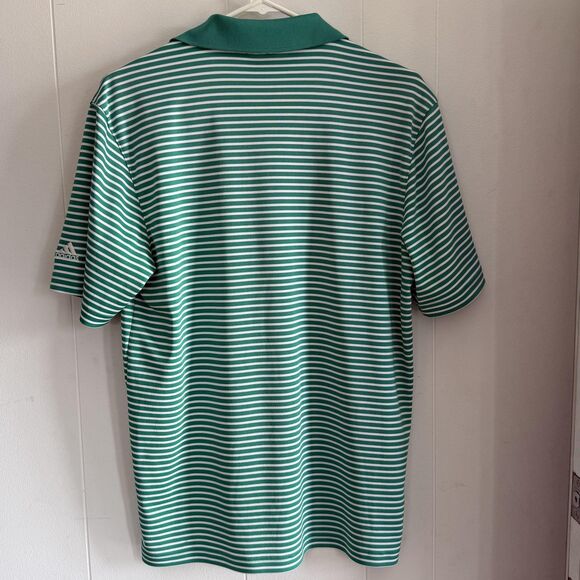 Pinehurst Adidas Polo Shirt Mens Small Green Stripe Golf Performance BC6587 - Picture 7 of 12